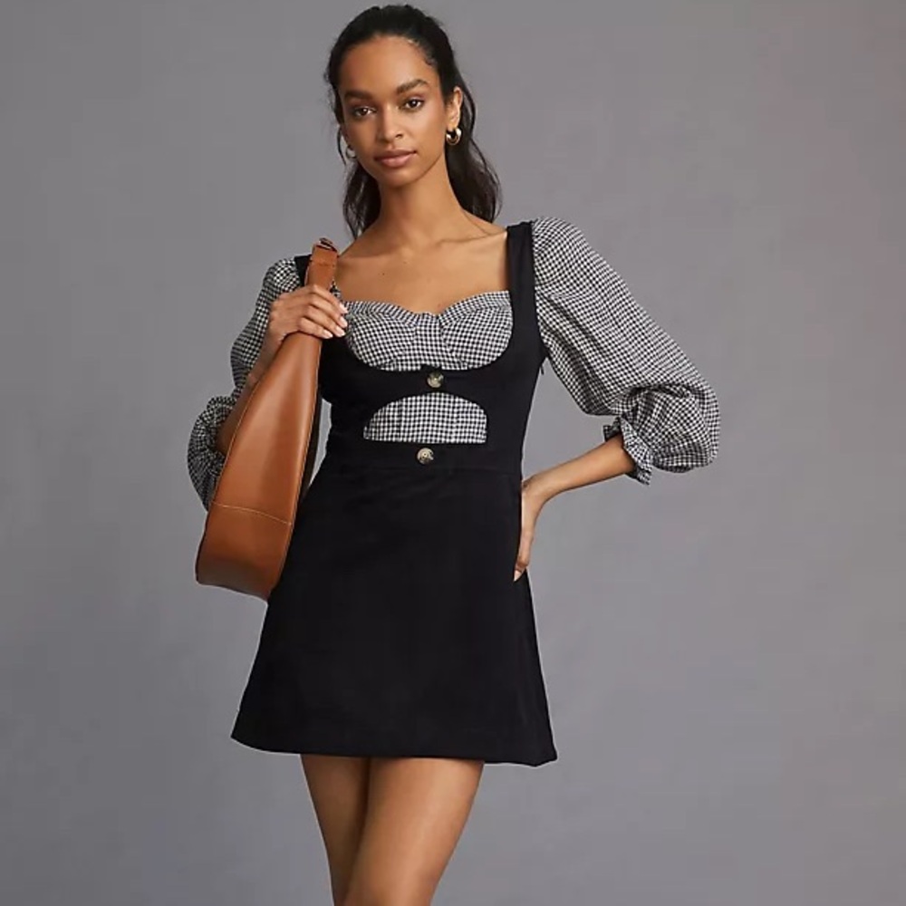 NWOT Maeve for Anthropologie Pinafore Mini Dress